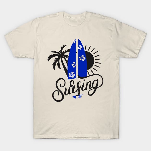 Surfing T-Shirt by Novelty Depot